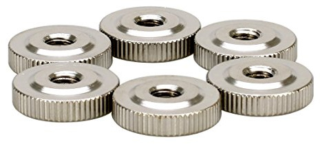 M2 Flat Knurled Nut,Knurled Thumb Thin Nut,Nickel Plating,Pack 20 pcs (M2)