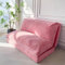 MAXYOYO Sitzsack-Bett, faltbar, Cordsamt, Schlafsofa, Bodenmatratze für Erwachsene, extra dick, 4-Fach gefaltet, Bodencouch für Schlafzimmer, Wohnzimmer, Rosa, 75 x 240 cm