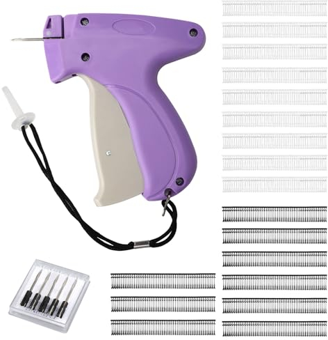 Etikettierpistole für Kleidung, Standard-Etikettierpistole, tragbare Etikettierpistole, 5 Ersatz-Etikettierpistolennadeln + 1000 Stück 8 mm Etikettierpistole, Widerhaken für Kleidung, Socken,