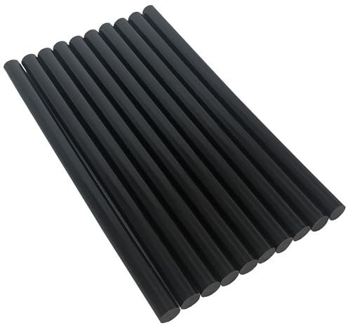 Raintwo 200x11mm Heißklebesticks Schwarzer Kleber für Heißklebepistole Packung mit 10 Stück