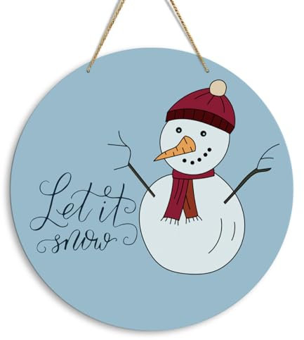 Schild Let it Snow, Winter-Hängedekoration, DHIWU