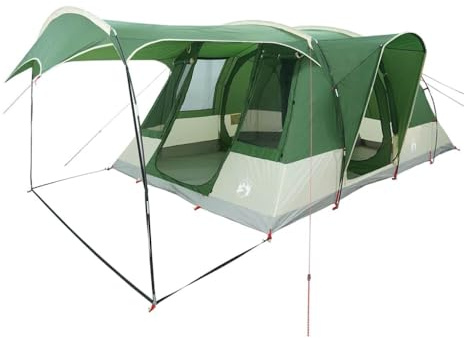 vidaXL Tienda de campaña túnel para 5 Personas Impermeable Verde, Tienda de campaña, Refugio de Camping, Refugio de jardín, Tienda de jardín
