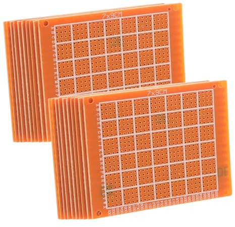 Cabilock 10 Piezas Placa de circuito de bricolaje soldar tableros electrónica electrónico junta Placa PCB placa de circuito universal placa de circuito impreso resina Brown