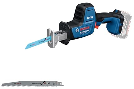 Bosch Professional 18V System Akku Säbelsäge GSA 18V-24 (inkl. Sägeblatt S922EF, S2345X)