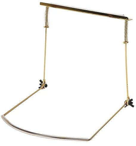 VGEBY Support D'harmonica de Haute qualité avec Attelle de Cou en Caoutchouc, Accessoire D'instrument à Vent Portable (24 trous or)