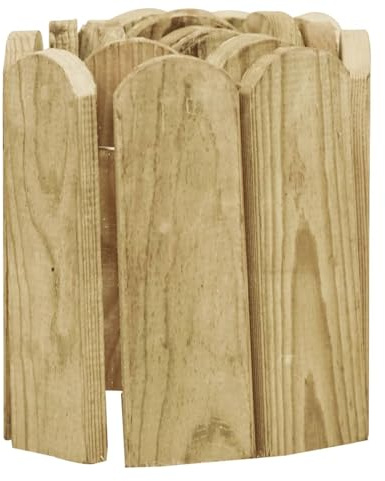 Vopese Ribete de jardín de pino impregnado 120 x 20 x 1,5 cm para parterres y bordes de césped Model49105