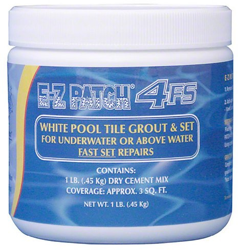 E-z Patch 4 F.s. White Pool Tile Grout Repair (Fast Set) 1 Lb.