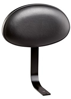 K&M 14032 Respaldo para taburete alto/batería, negro - acero, polipiel - respaldo ovalado para músicos