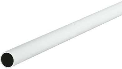 Gedotec Tube d'armoire en métal Barre de penderie RONDE Barre d'armoire 2500 mm Montage mural latéral | Acier revêtu blanc | Tube de meuble Ø 18 mm