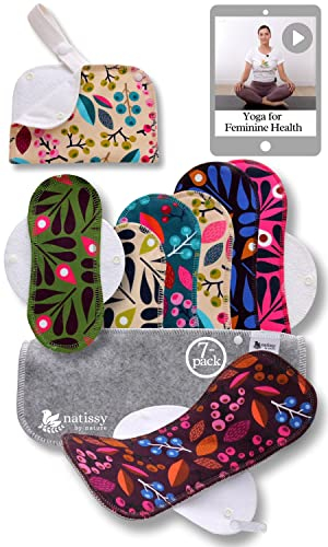 Made in EU – Reusable Sanitary Pads for Light Flow (6 Pack, S+M) – High-Temp Washable, Durable Cloth Period Pads for Women & Teens – Breathable Organic Cotton & Secure-Fit for Menstrual Comfort