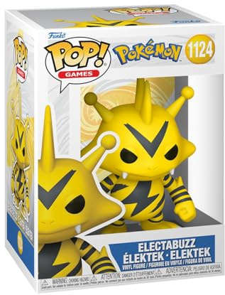 Funko POP Games: Pokemon – Electabuzz – samlarbar vinylfigur – presentidé – officiell produkt – leksak för barn och vuxna – modellfigur för samlare och för utställning | Popspel Pokémon - 9,5 cm actionfigur - Electabuzz #1124