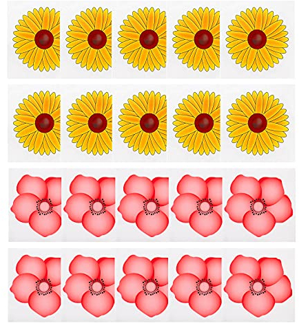 30 PCS Flies & Bug Window Fly Trap, Floral Pattern Design Sticky Fly Catcher for Indoor Houseflies Fly Gnat, Nontoxic and Pesticide-Free