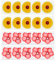 30 PCS Flies & Bug Window Fly Trap, Floral Pattern Design Sticky Fly Catcher for Indoor Houseflies Fly Gnat, Nontoxic and Pesticide-Free