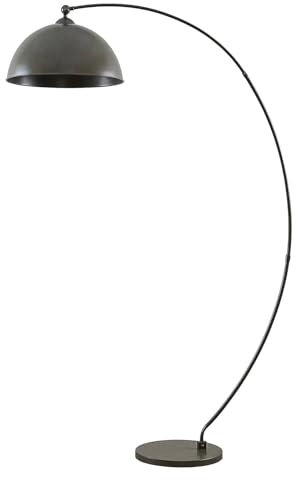 Floor Lamp 'Jonera' (Young Lifestyle) in Silver Made of Metal for e.g. Living Room & Dining Room (1 Light Source, E27) from Lindby | Standard Lamp, Arc Lamps