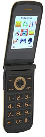 Telefono Cellulare a Conchiglia con Pulsante Grande Senior, Touch Screen da 2,4 Pollici 2G Telefono Cellulare a Conchiglia con Pulsante Grande Multifunzione per Lavoro per Viaggi