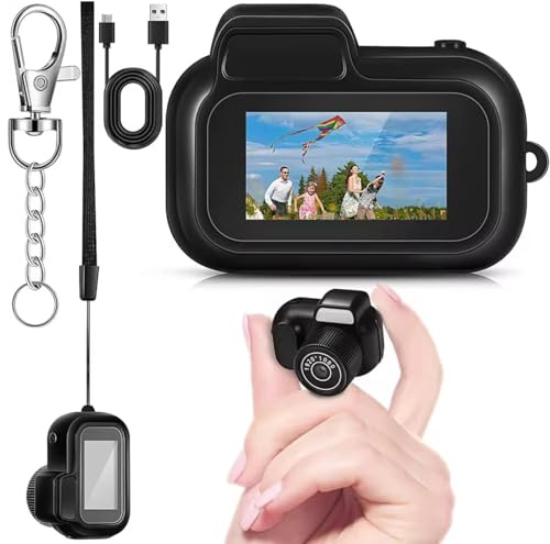 Mini Fotocamera Digitale per Bambini, Videocamera FHD 1080P 30fps con Schermo da 0,96 Pollici, Piccola Fotocamera Ricaricabile per Studenti Adolescenti Adulti Ragazze Ragazzi