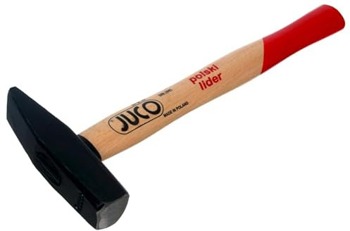 NAJDER JUCO Martello professionale da falegname fabbro 1,5kg, mazza, manico in faggio, DIN 1042, multifunzionale, per il fai da te, edilizia, durevole