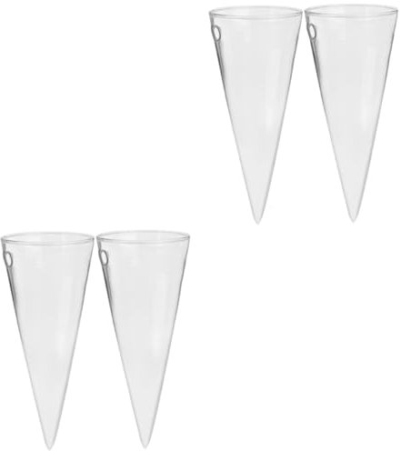 Zerodeko 4 Stück hydroponische Vase hydroponische Testflasche Wandvase Blumenvase aus Glas Ornament Blumentopf Pflanzenglasflasche Anlage Blumenstand Zubehör Wandbehang Container