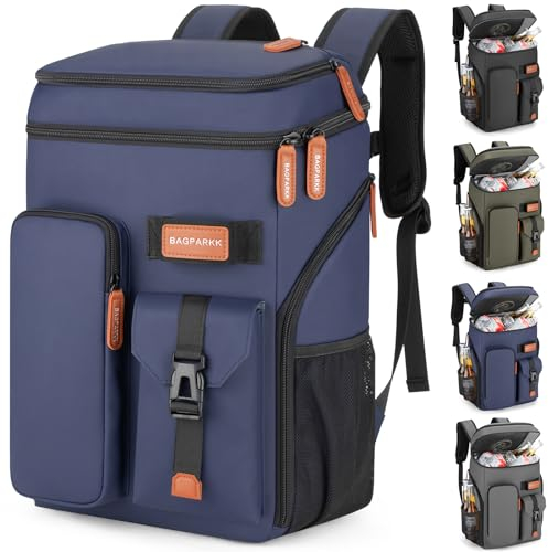 Isolierter Kühlrucksack, 33 Dosen, multifunktional, doppelstöckig, auslaufsicher, Kühltasche mit Brustgurt, große Kapazität, leicht, Reisen, Camping, Strand, Kühler, Eistruhe für Männer und Frauen