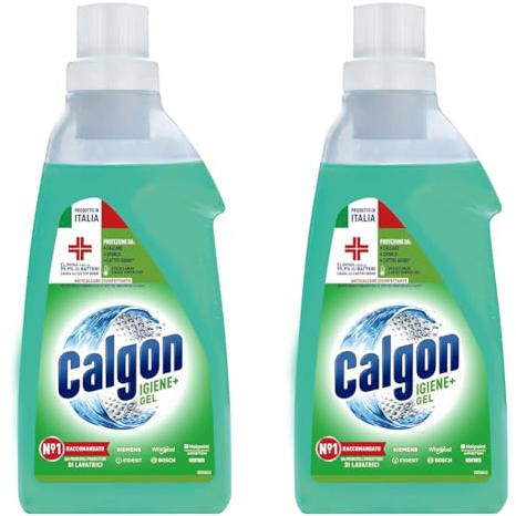 Calgon Gel Disinfettante Anticalcare Lavatrice, Hygiene+, 1,5l (Confezione da 2)