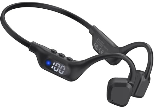 Arciea Bone Conduction Headphones, 14H Playtime Bluetooth 6.0 Open-Ear Earbuds with Mic, IPX5 Waterproof Lightweight Headset, Wireless Sport Earphones for Running, Cycling, Gym Workouts(Black)