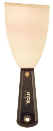 Hyde Tools 02420 3-Inch Brass Stiff Chisel Scraper, Black and Silver by Hyde Tools
