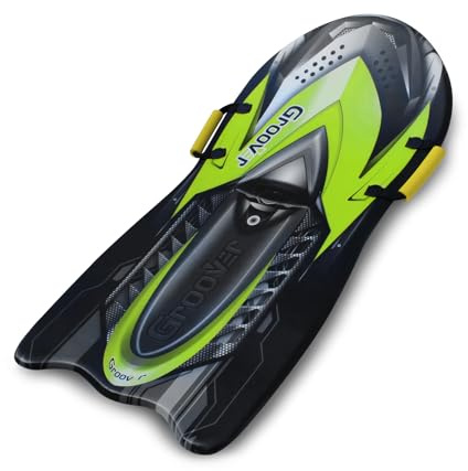Flexible Flyer Snow Rocket Premium Foam Sled for Kids and Adults - 42 Snow Sled, 1 or 2 Person Winter Toboggan Slider with Handles, Extremely Lightweight, for Ages 5 & Up