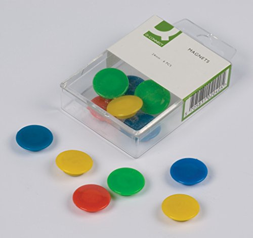 Q-Connect KF02040 Haftmagnete, Dürchmesser 20 mm, sortiert, 6 Stück