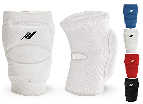 Rucanor Smash Knieschoner, 2 Stück Knieschutzer für Sport, Kniepolster mit Seitenaufprallsystem, Polyster, Unisex, XS, Weiß