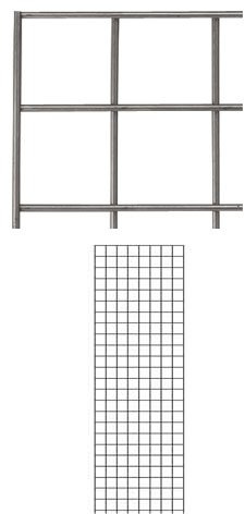 SSWBasics Boutique Raw Steel 2 x 6 inch Wire Grid Panel - Spaced 3 on Center, Grid Wall Panels - Raw Steel Finish, Sturdy Wire Grid Panel for Retail Display or Home Storage - Multipurpose Gridwall