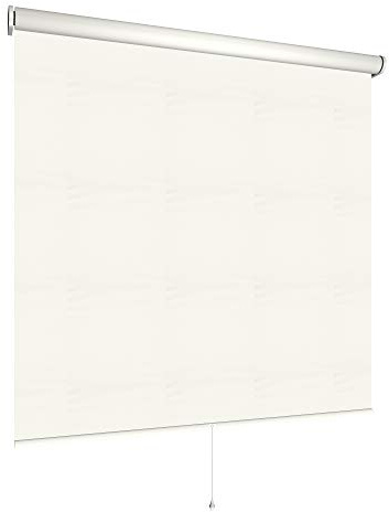 Verdunklungsrollo Springrollo Mittelzugrollo viele Farben und Größen Montage Metall Träger Fenster Rollo Vorhang lichtundurchlässig Raum verdunkelnd Hitzeschutz Sichtschutz (140 x 180 cm, Cream)