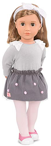 Our Generation Bina Doll – 18-inch Girl Doll with Cute Headband – Includes 6 Piece Clothing Set