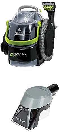 BISSELL 15585 SpotClean Pet Pro portatile, nero/verde, 750 W, 84 decibel + accessorio per la pulizia delle macchie cattura macchie per tutti i pulitori per macchie e tappeti Bissell