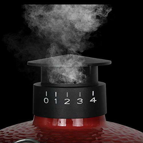 Umbrella Cast Aluminum Cap Fits for Kamado Joe Classic & Big Joe Series ,Replacement for Kamado Joe Dual Function Metal Chimney Top Kamado Joe Replacement Parts