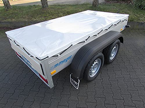 Flachplane Extra für WM Meyer Anhänger 4.07 x 1.57 x 0.06 mit Expanderseil und S-Hacken