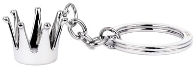 TROIKA Porte-clés couronne – CROWN – fonte métallique – chrome – argenté – Original