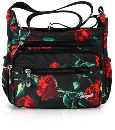 Jiusely Womens Messenger Bag Nylon Crossbody Bags with Multi Pockets, Handbags for Women, Shoulder Bag for Women Crossbody Lightweight Hand Bags Cross Body Travel Essentials 5L