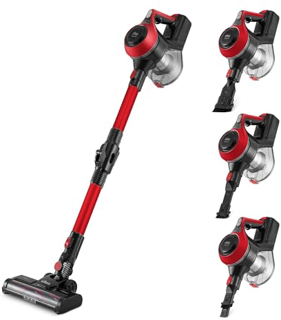 Ufesa Z3 Aspiradora Escoba Flex sin Cable, 10KPa, 150W, Autonomía 40 min, Aspiradora de Mano, Cepillo Motorizado con Luz, 2 Velocidades, Accesorios Suelo/Alfombra/Pelos de Animales/Coche/Muebles