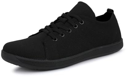 Treer Chaussures Pieds Nus Homme Été Chaussures Pieds Larges Légères Barefoot Confort Chaussures Minimalistes avec Semelle à Chute Zéro Barefoot Shoes Running Sneakers, Couleur Unie