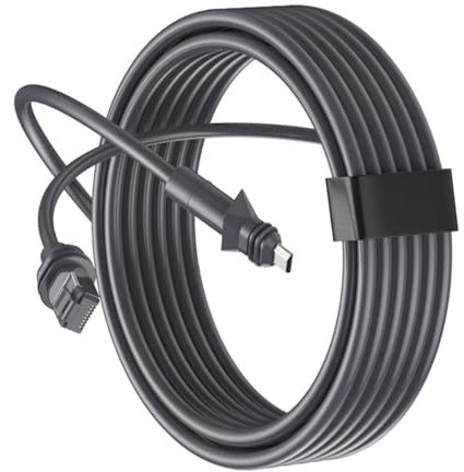 30m väderbeständig Gen3 Ethernet -förlängningskabel, 26 AWG utomhusnätverkskabel med IP68 -tätning för hög hastighet 1200 Mbps datakraftöverföring