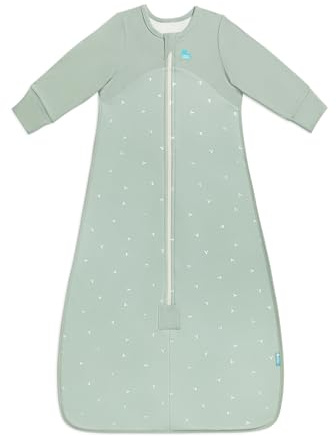 Love To Dream™ sommarsovsäck 6–18 månader - olivgrön | långa ärmar, sovsäck | integrerat täcke | 1,5 tog | perfekt året runt 18–22 °C | bomullsfleece | dubbelriktad dragkedja