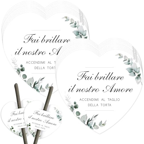Leikedun 100 Pezzi Etichette Scintille Luminose Matrimonio Cartoncino Etichette Stelline Scintillanti Matrimonio Cartoncini Biglietti per Nozze Sposi Promessa Anniversario Fidanzamento Decorazioni