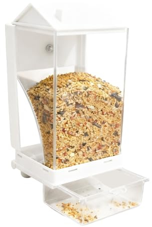 Generico Mangiatoia per Uccelli Automatica - per Ganci Sicuri Contenitore Alimentazione - Mangiatoie Contenitore per Pappagallini | per Famiglia Amici Appassionati Giardino Prato Cortile Casa e Spazi