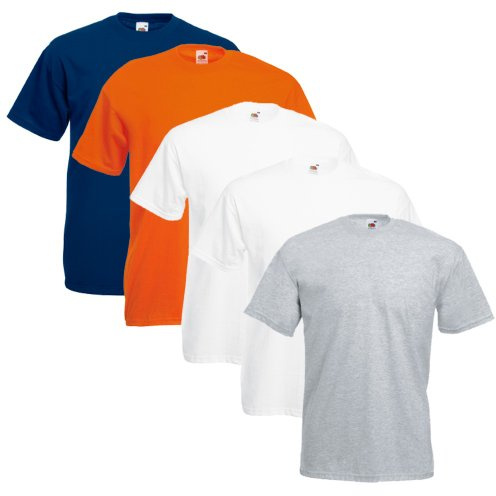 Fruit of the Loom Original T Logo Men's T-Shirt, Pack of 5 - - XX-Large