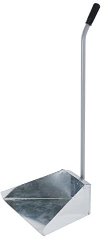 VERDELOOK Alzaimmondizia in Zinco Alto 70 cm con Impugnatura in Gomma, Paletta Larga 33 cm