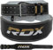 RDX 4” Gewichthebergürtel Leder | Fitness-Gürtel Geeignet Für Bodybuilding, Gewichtheben & Krafttraining | Rückenunterstützung Trainingsgürtel Powerlifting Gym Weightlifting Belt , Schwarz