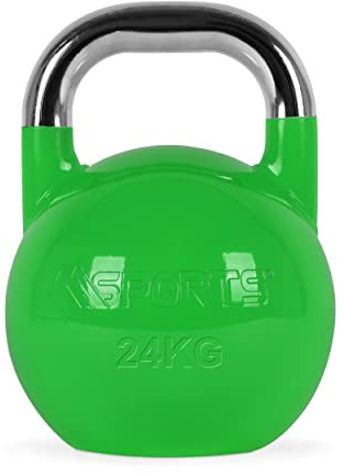 MSPORTS Kettlebell Competition Premium 4–36 kg inklusive övningsaffisch | professionell studiokvalitet | kulhantel i tävling