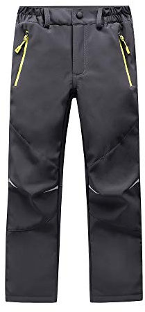 Comcrib Kinder Outdoor Wanderhose wasserdichte Softshellhose Winddicht Atmungsaktiv Warme Jungen Mädchen Winterhose Skihose