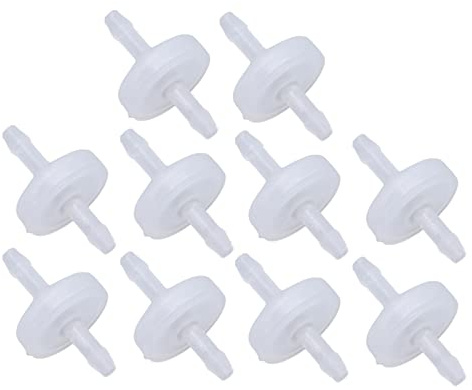10 St PP Plaststång Backventil, Ozonbeständigt Membran Enkelvägs Vattenstoppventil, för Akvarium, Mat och Dryck, Kemisk Industri(3mm translucent)