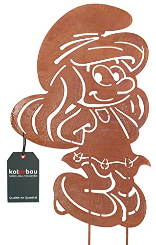 KOTARBAU® Gartendekoration Rostfiguren 55 cm Zwerg Weihnachtsdeko Garten Ecorost Gartenstecker Weihnachten Gartenfiguren & Gartenstatuen Roststecker Gartendeko für Draußen Edelrost